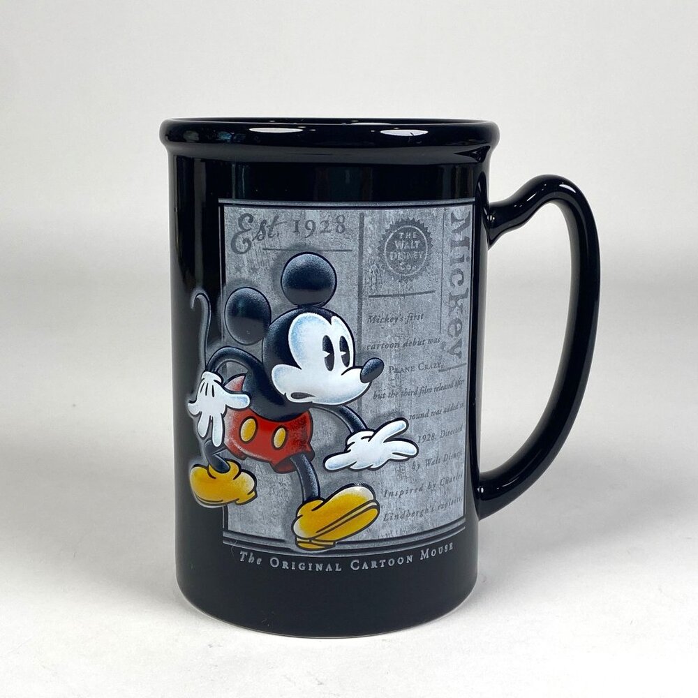 Disney Mickey Mouse 3D Black Coffee Mug The Original Cartoon Mouse Ceramic